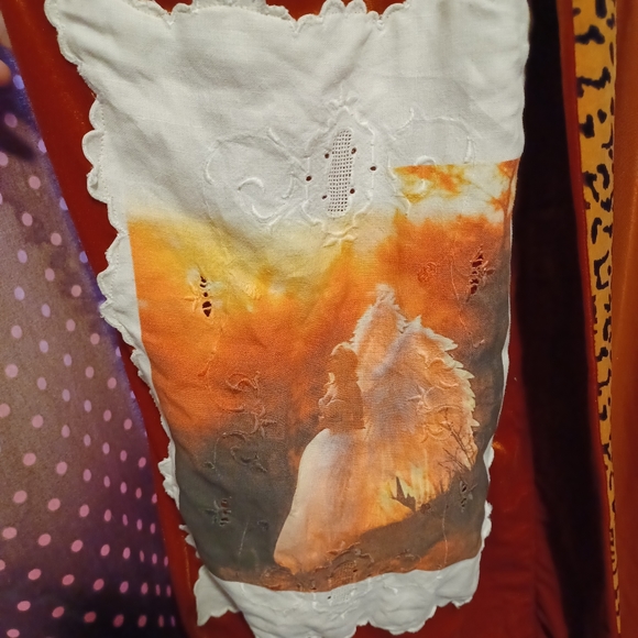 Custom Fairy Velvet Duster Cardigan with Leopard Detail & Smocked Back - Picture 5 of 9